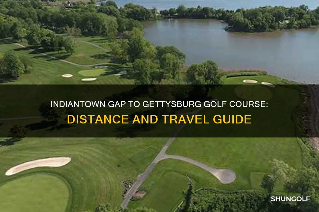 how far from indiantown gap to gettysburg golf course