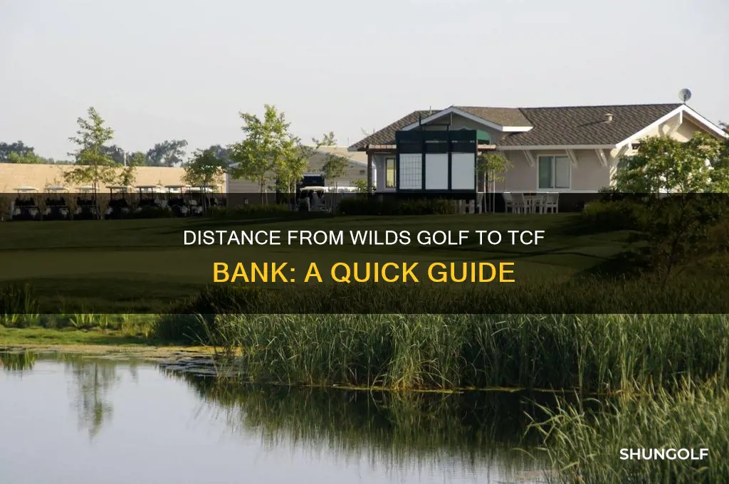 how far from wilds golf to tcf bank