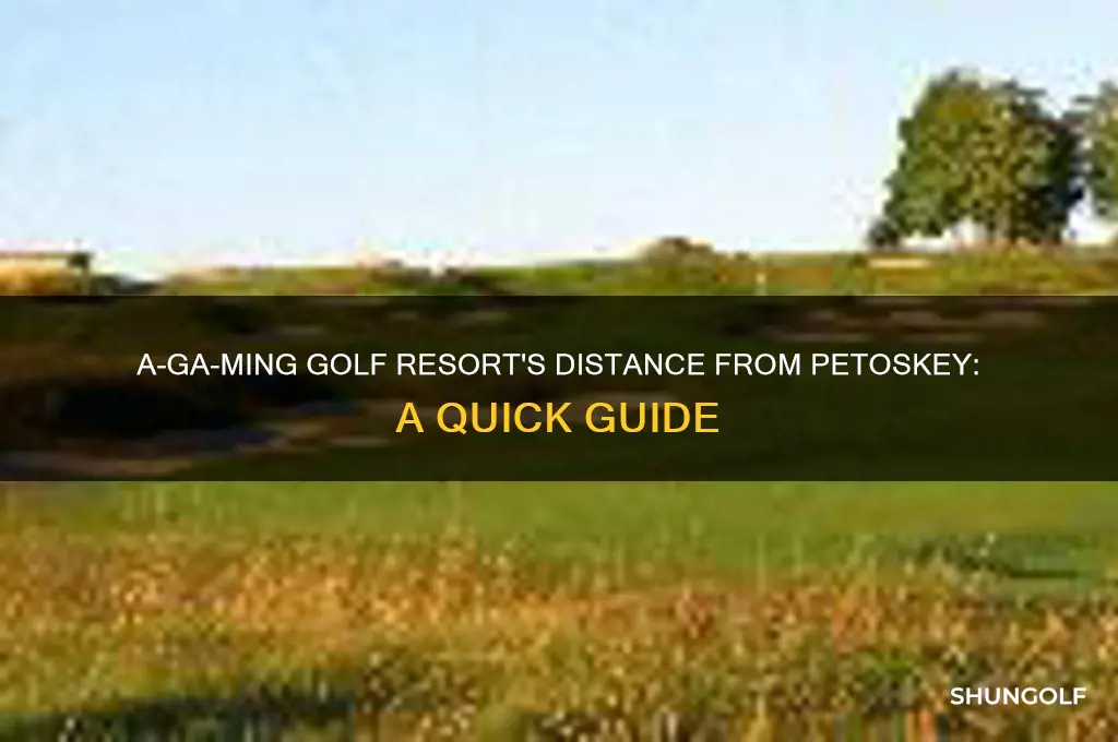 how far is a-ga-ming golf resort from petoskey
