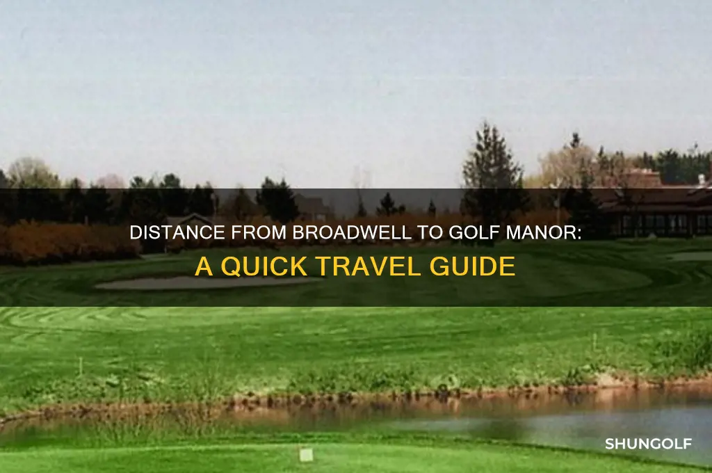 how far is broadwell from golf manor