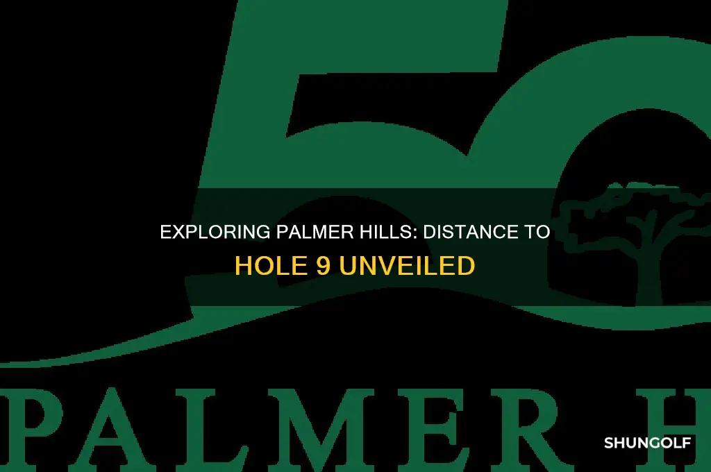how far is hole 9 on palmer hills golf course