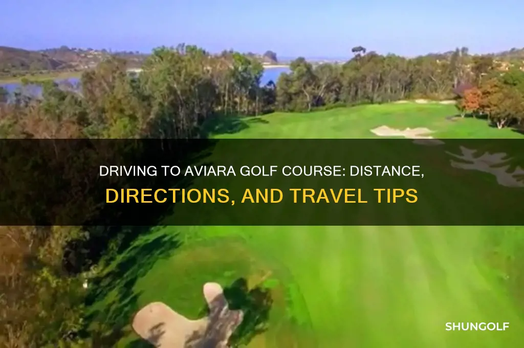 how far is the drive to aviara golf course
