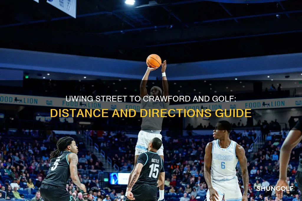 how far is uwing street from crawford and golf