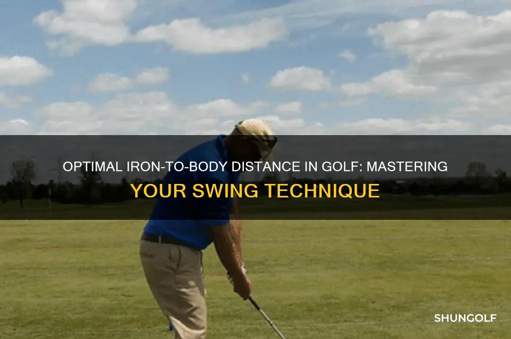 how far should iron be from body golf