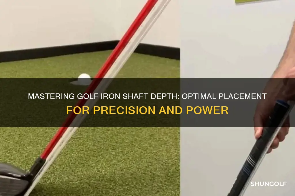 how far up the shaft for golf iron