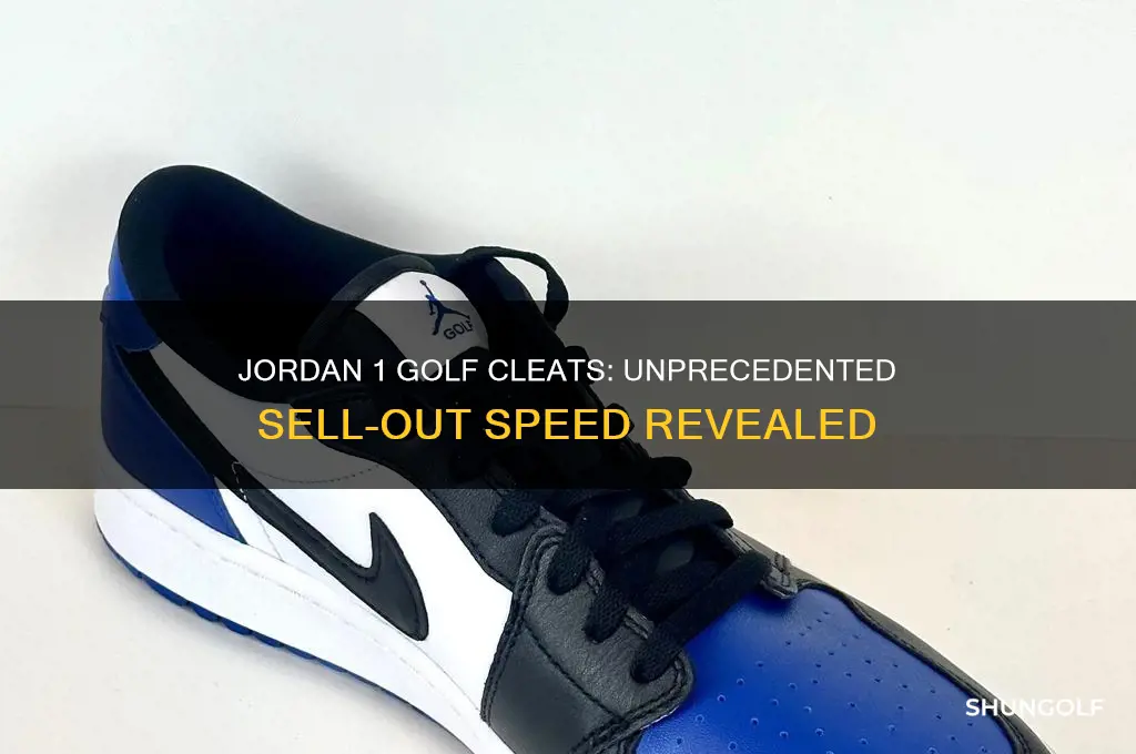 how fast did jordan 1 golf cleats sell out