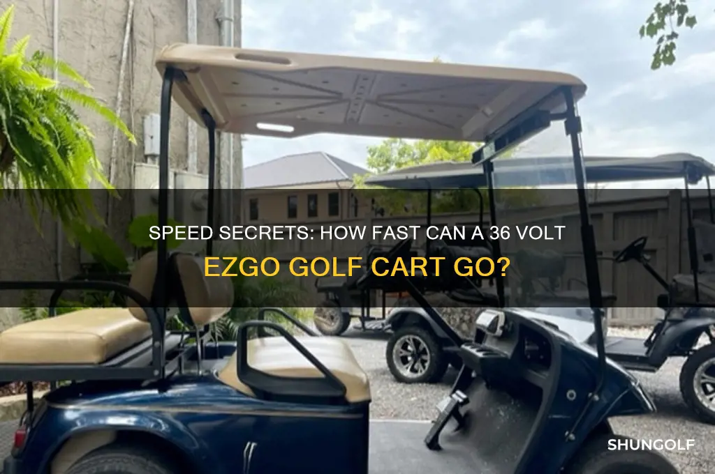 how fast does a 36 volt ezgo golf cart drive