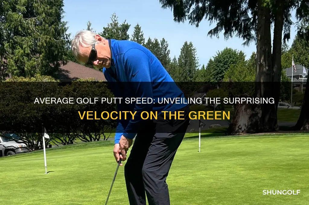 how fast does the average golf putt go