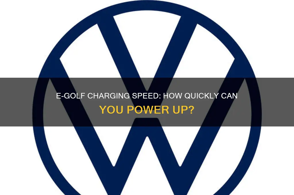 how fast does the e golf charge