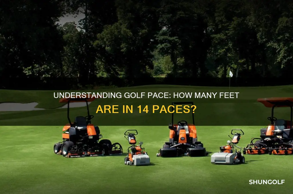 how feet is 14 paces in golf