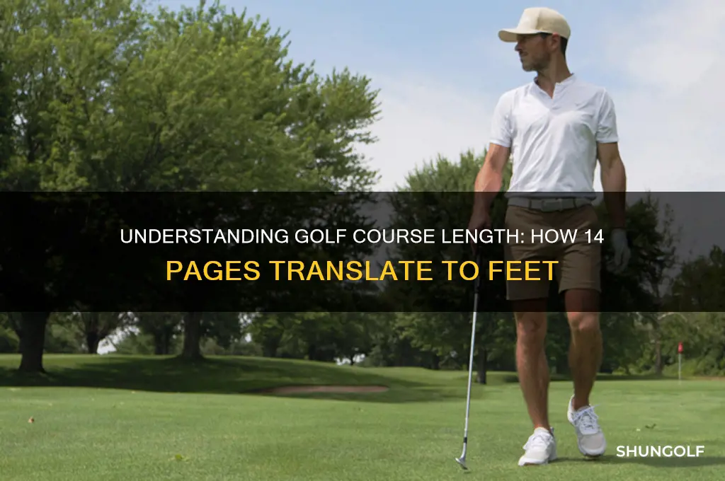 how feet is 14 pages in golf