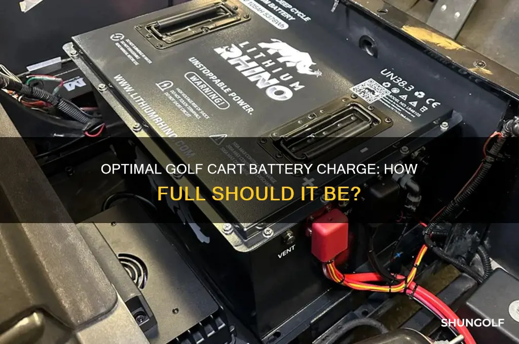 how full should a golf cart battery be