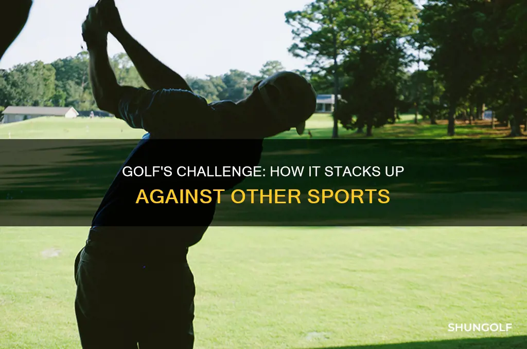 how hard is golf compared to other sports