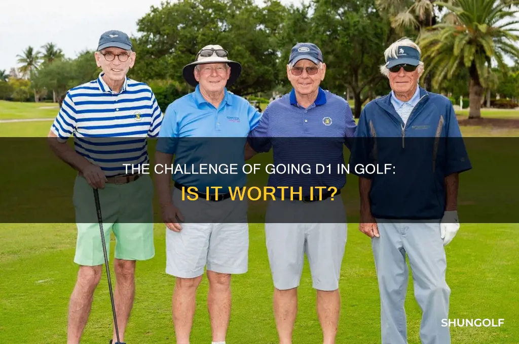 how hard is it to go d1 in golf