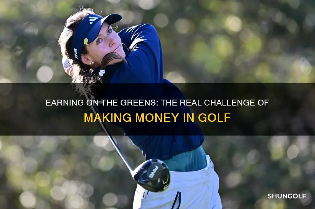 how hard is it to make money playing golf