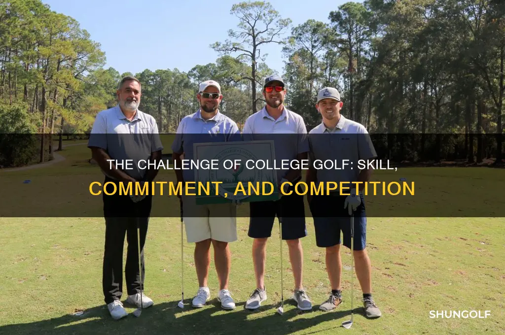 how hard is it to play college golf