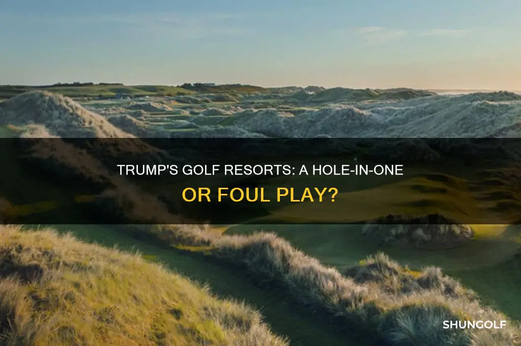 how has trump made golfing at his resorts