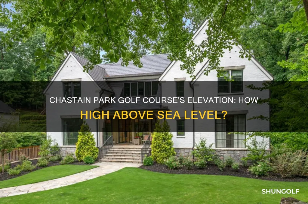 how high is chastain park golf course above sea level