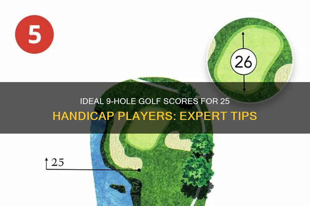 how high should a 25 handicap golf in 9 holes