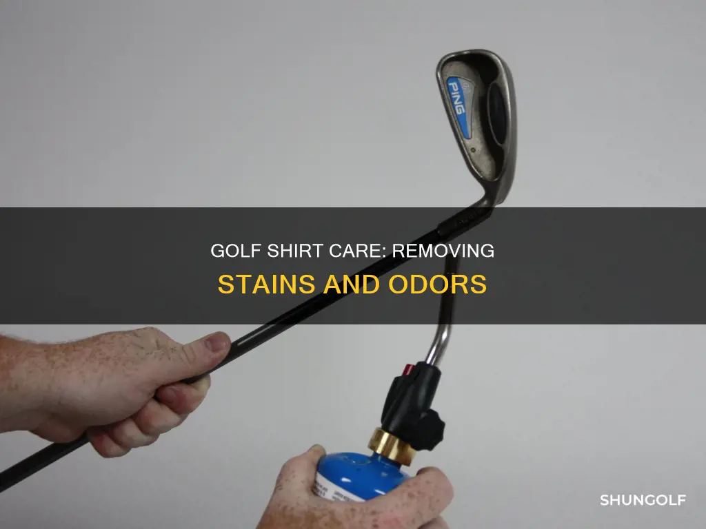 how hot to remove golf shat