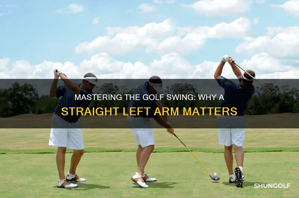 how important is a straight left arm in golf