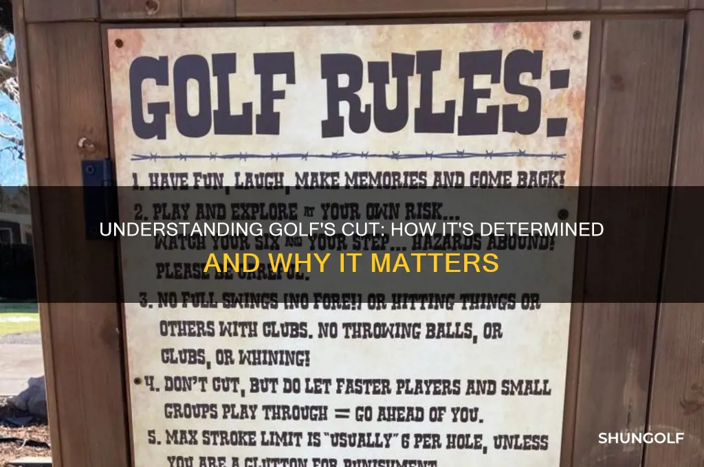 how is a cut determined in golf