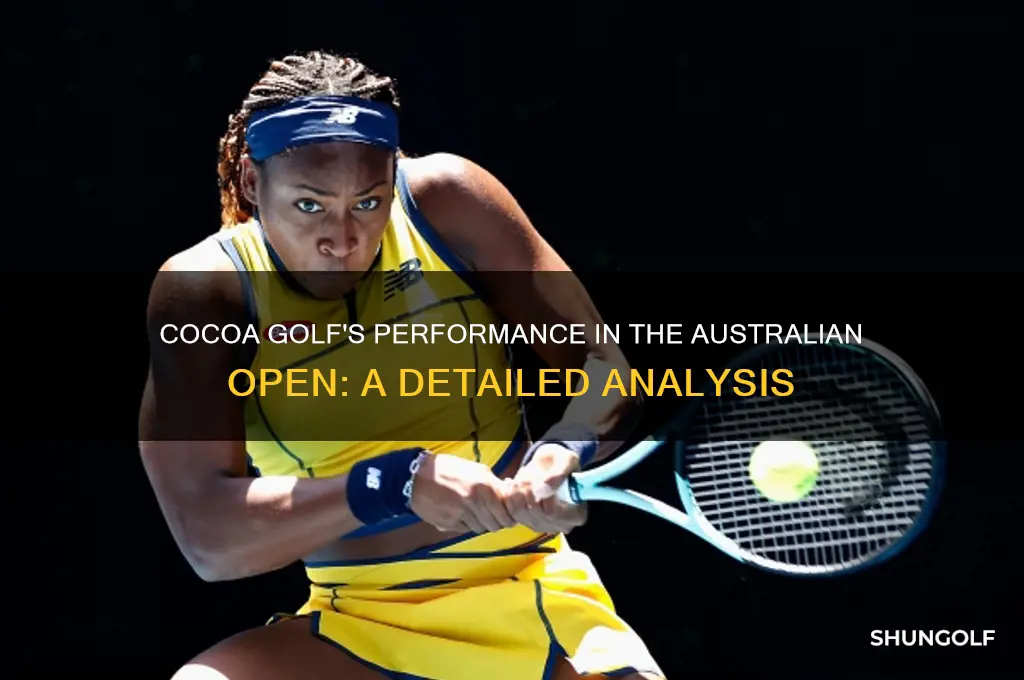 how is cocoa golf doing in the australian open