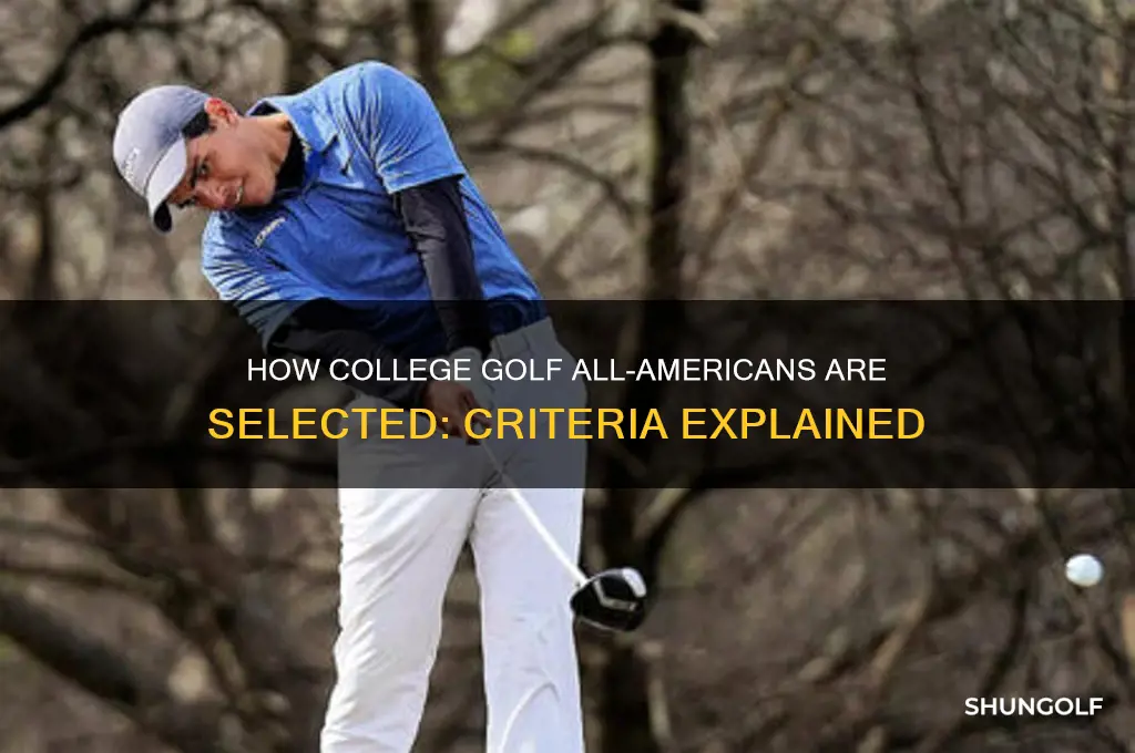 how is college golf all americans determined