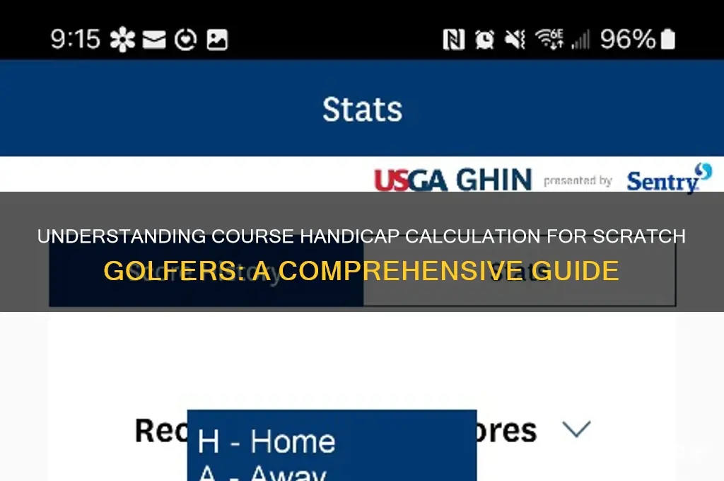 how is course handicap calculated for a scratch golfer
