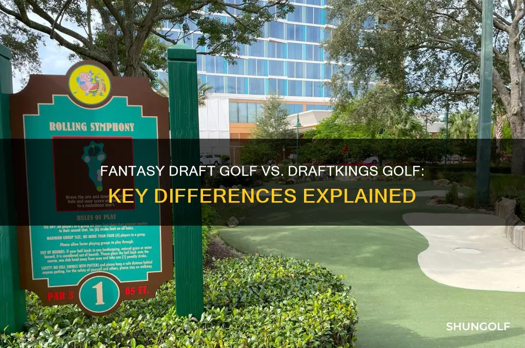 how is fantasy draft golf different from draftkings golf