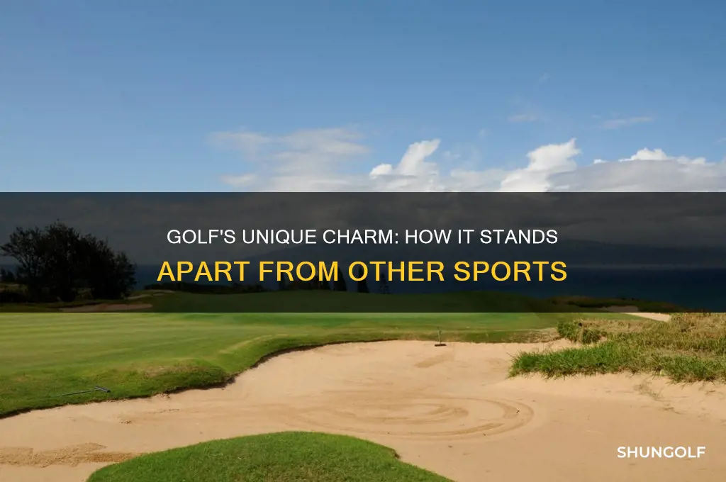 how is golf different from other sports