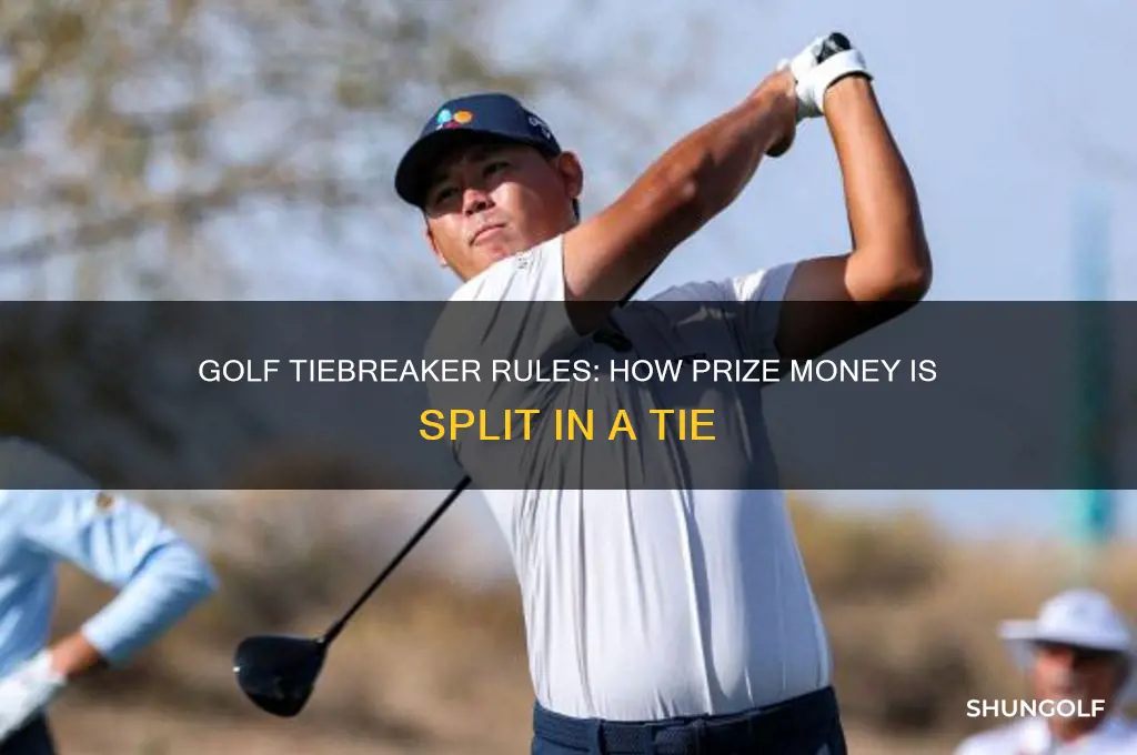 how is money divided a tie in golf