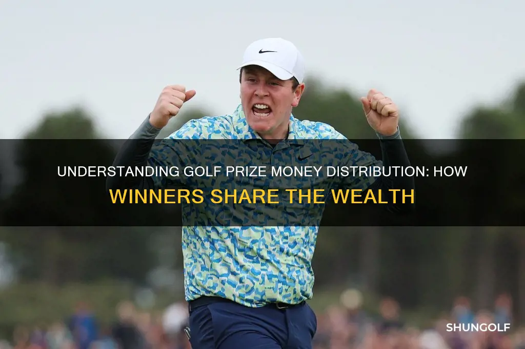 how is prize money distributed in golf
