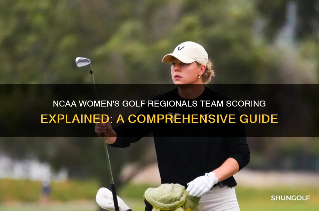 how is team scoring done in ncaa womens golf regionals