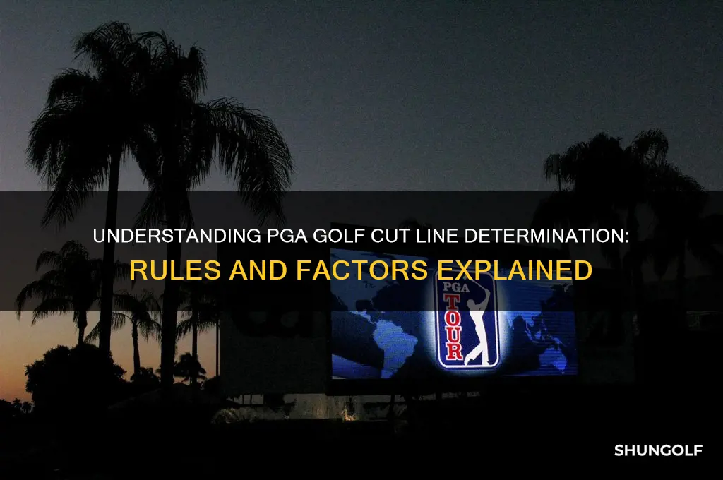 how is the cut line determined in pga golf