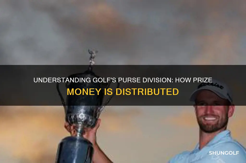 how is the purse divided in golf