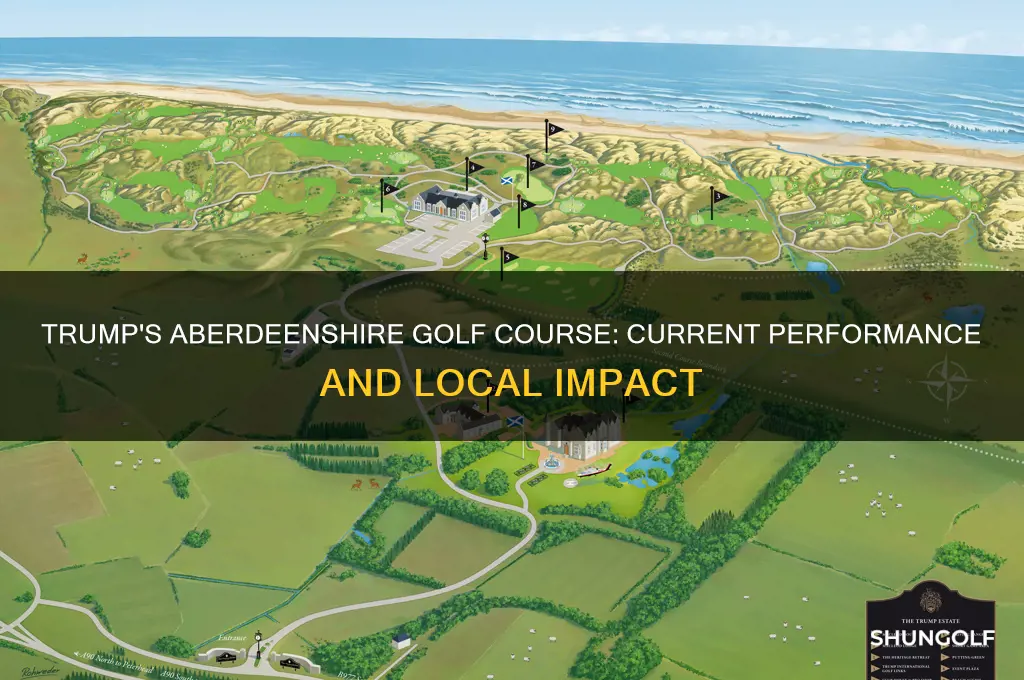 how is the trump golf course in aberdeenshire scotland doing