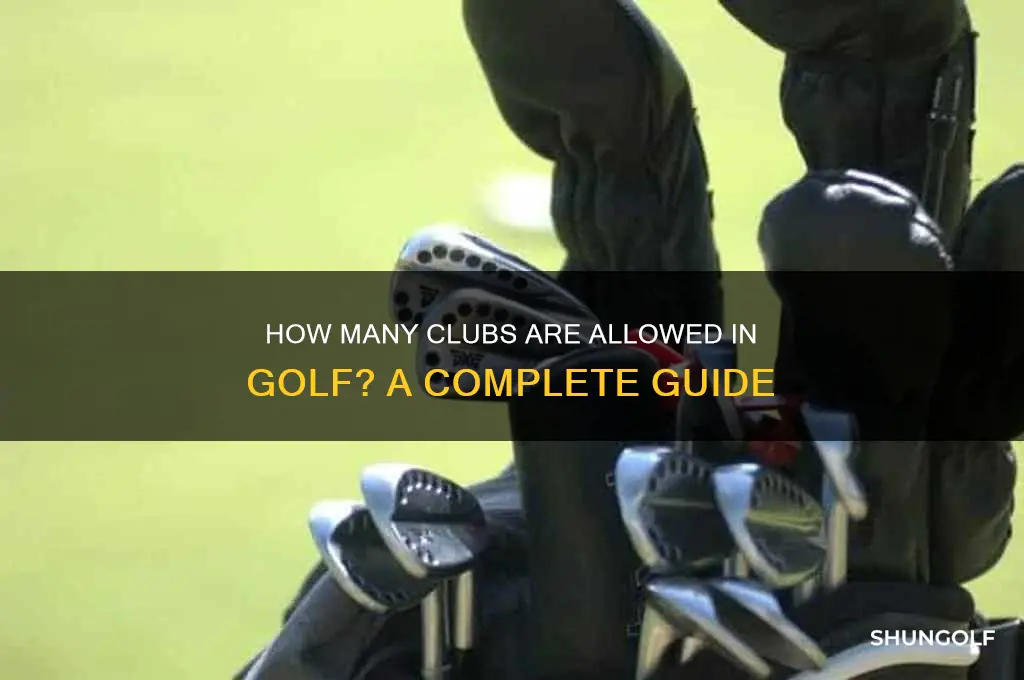 how jmany clubs allowed golf