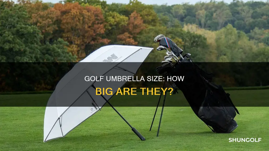 how large is a golf umbrella
