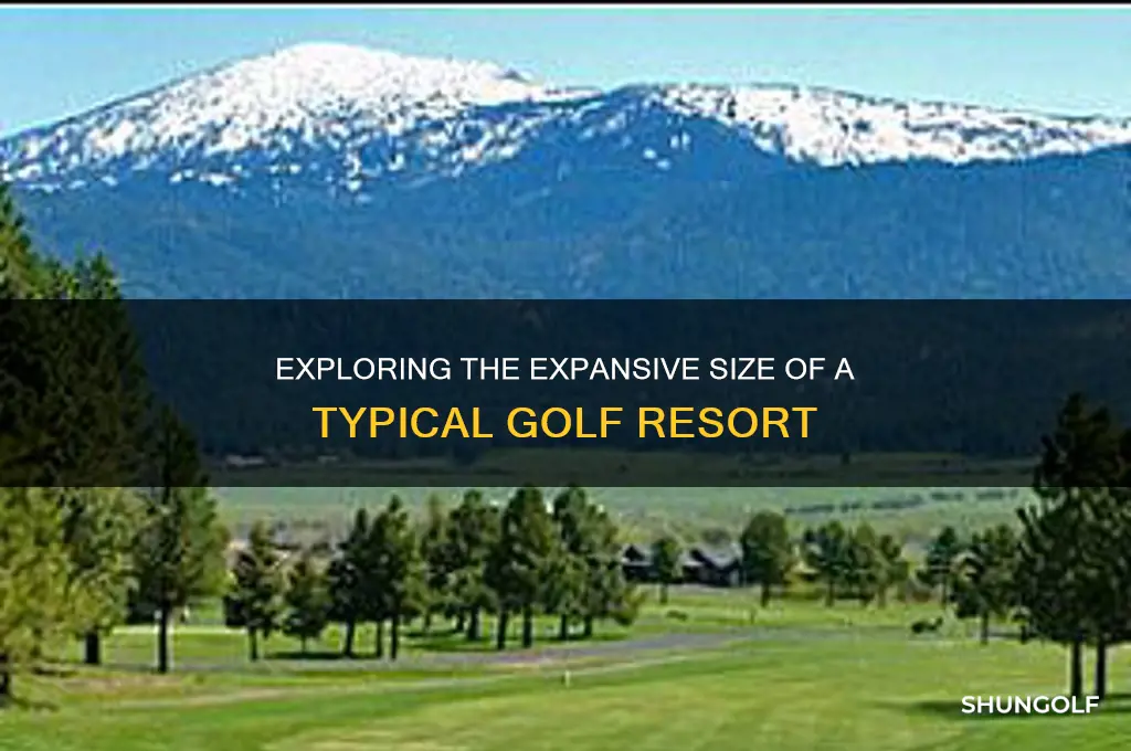 how large is the average golf resort