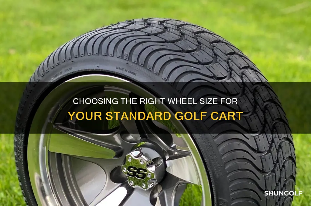 how large of wheel on a regular golf cart