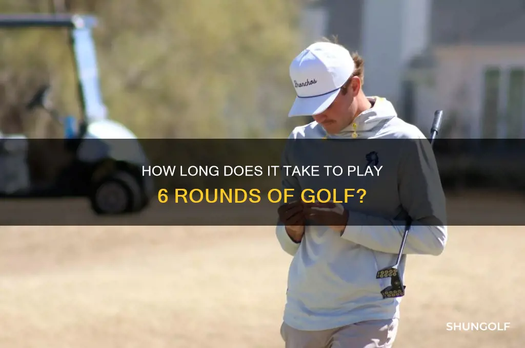 how lon for 6 roun of golf