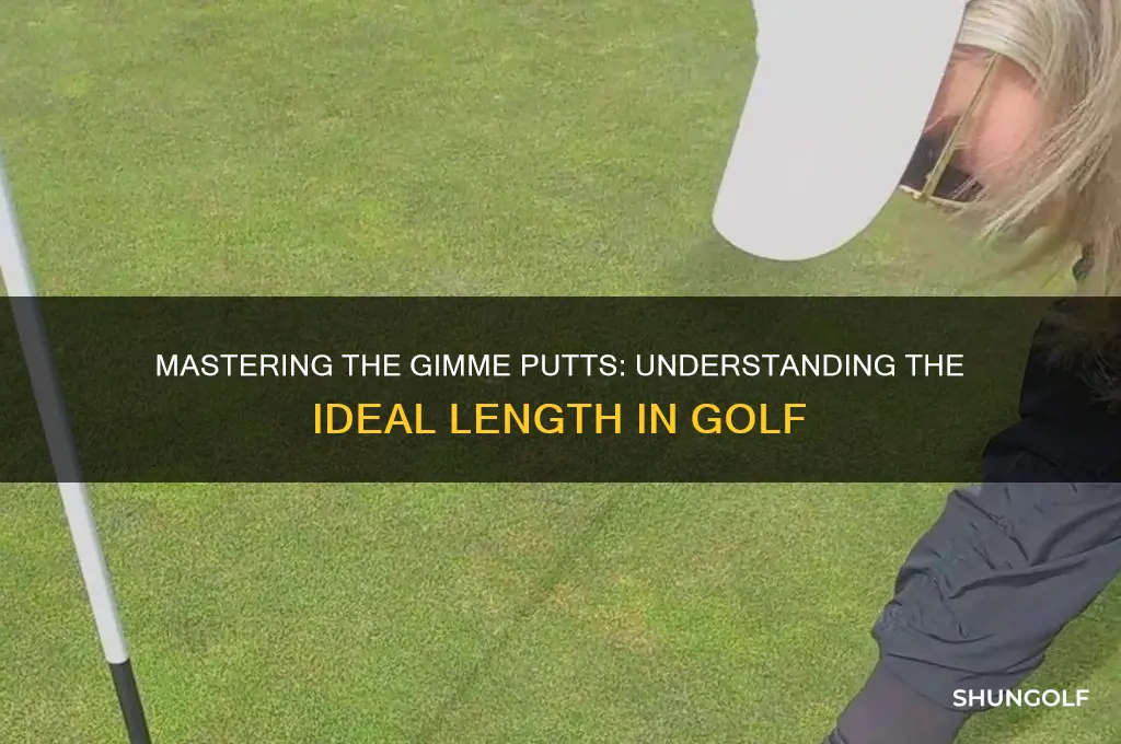 how long a put to gimme in golf