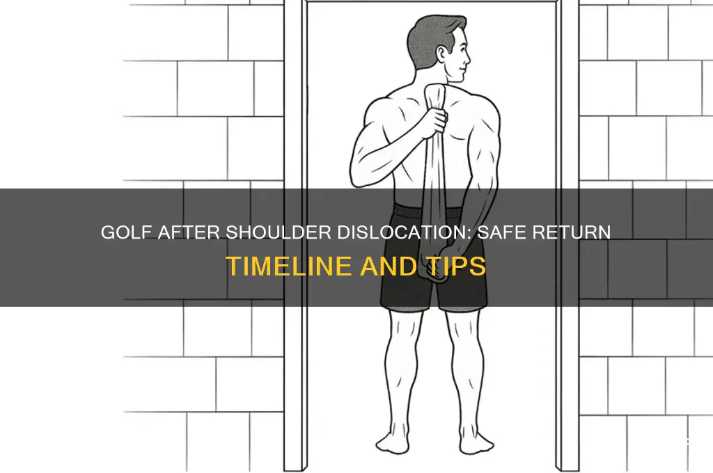 how long after a dislocated shoulder can i play golf