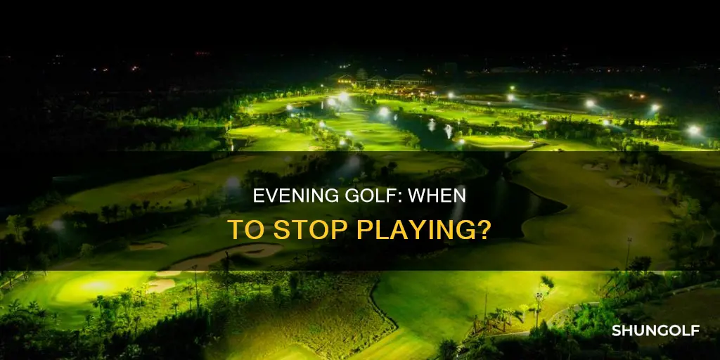 how long after dark for golf