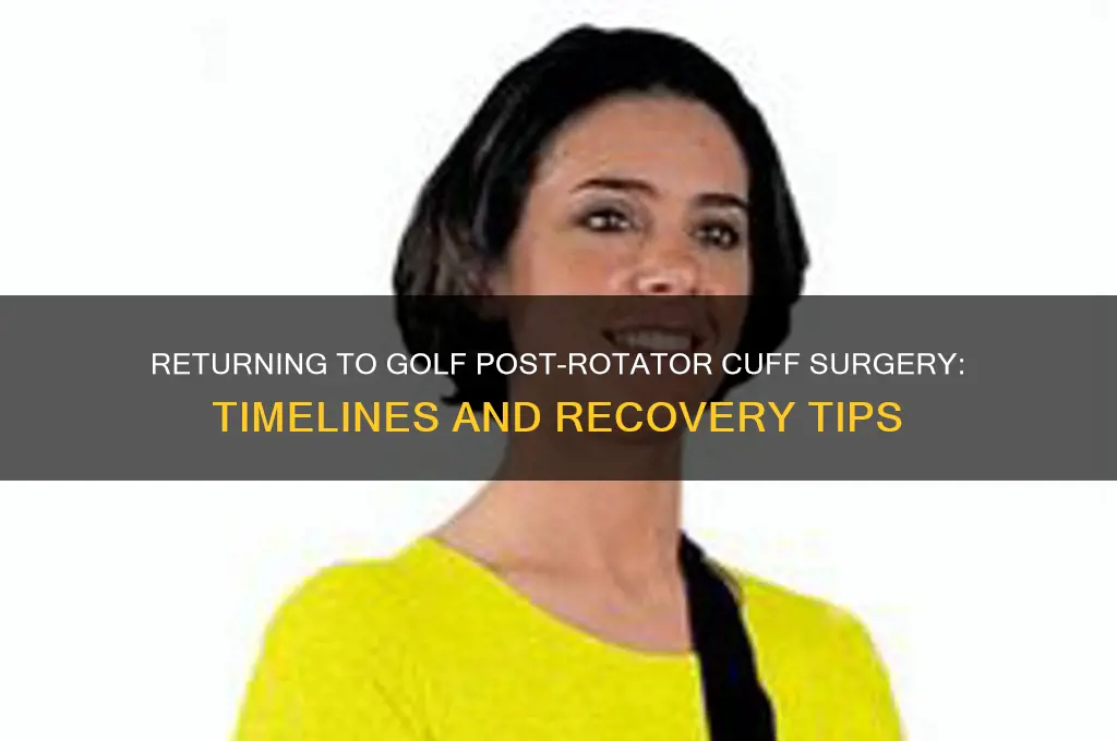 how long after rotator cuff surgery to golf