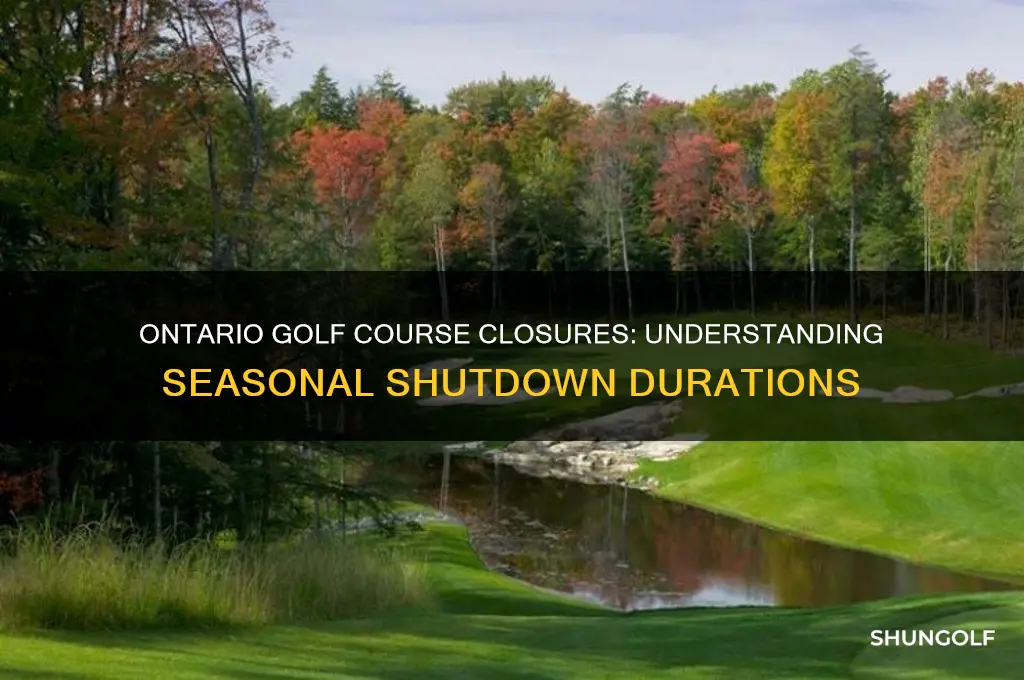how long are golf courses closed in ontario