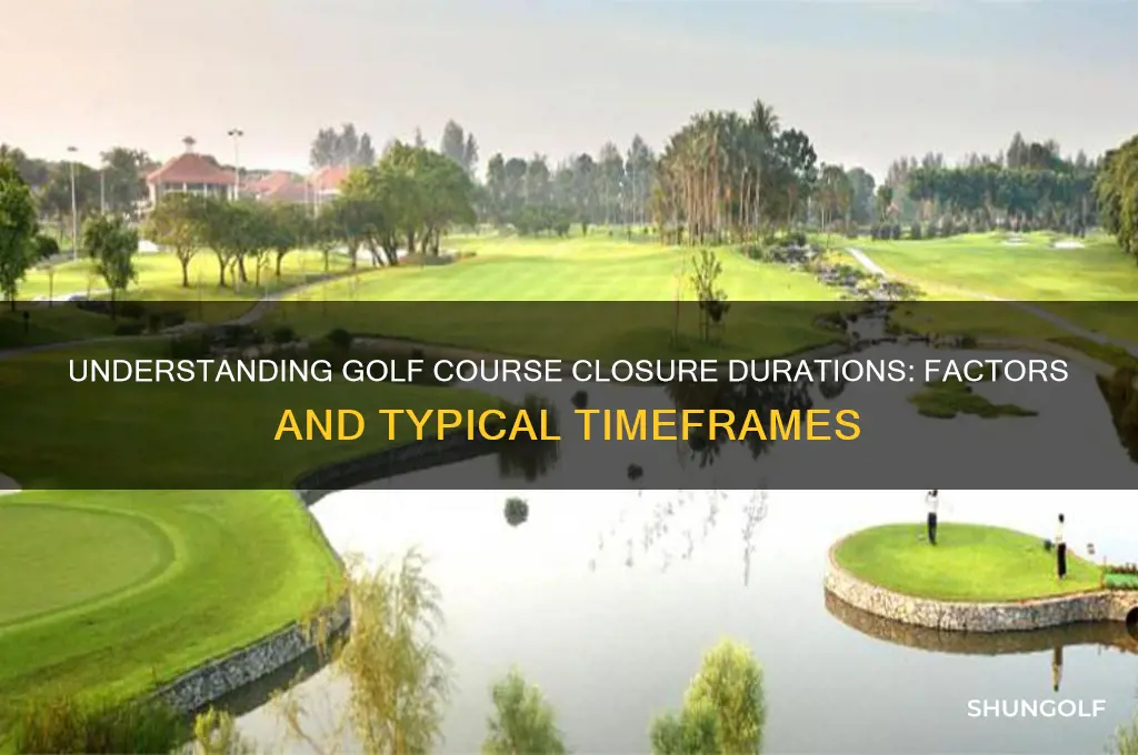 how long are golf courses closed