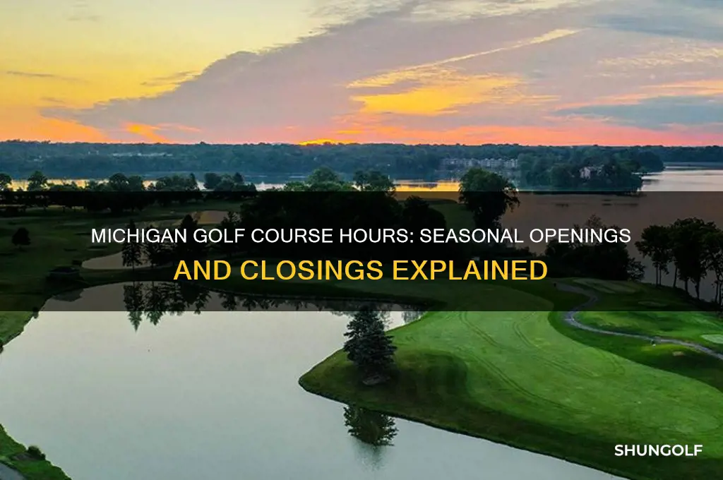 how long are golf courses open in michigan