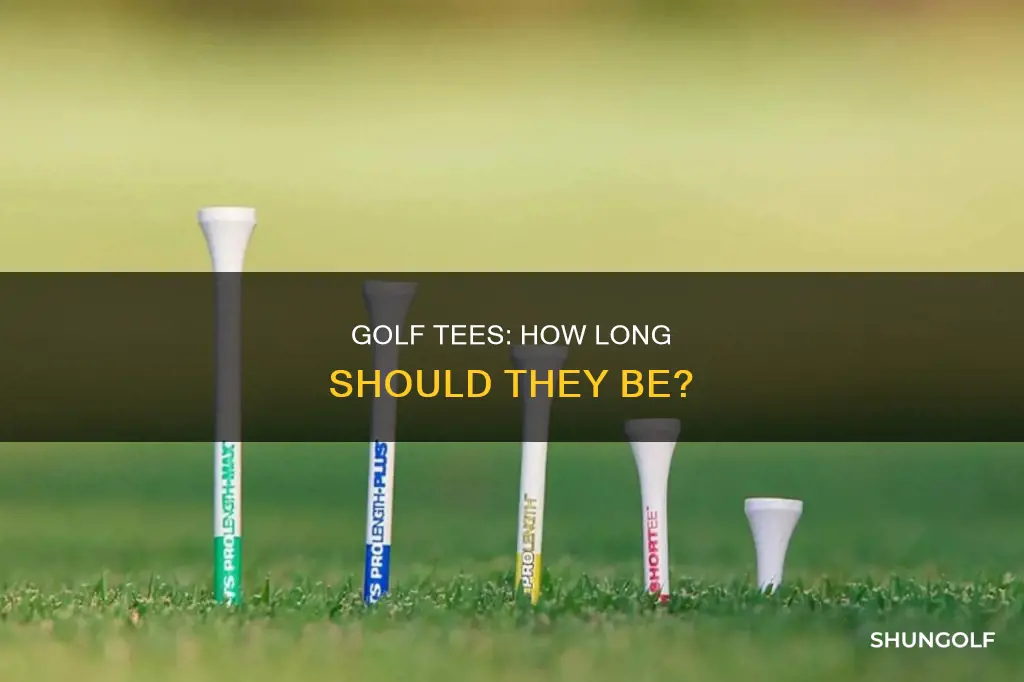 how long are golf tees